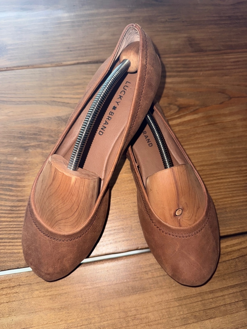 Lucky Brand Tomazao Brown Leather Flats Size 10